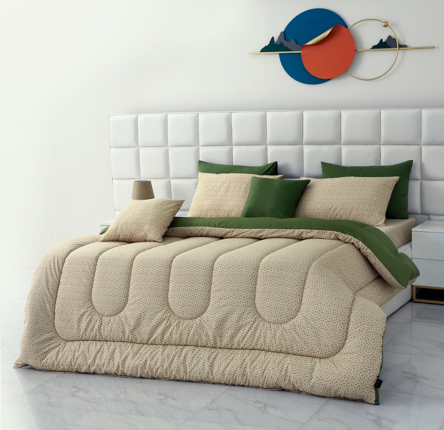 8 PCs Winter Comforter Set-Day Lilly Comforters Apricot