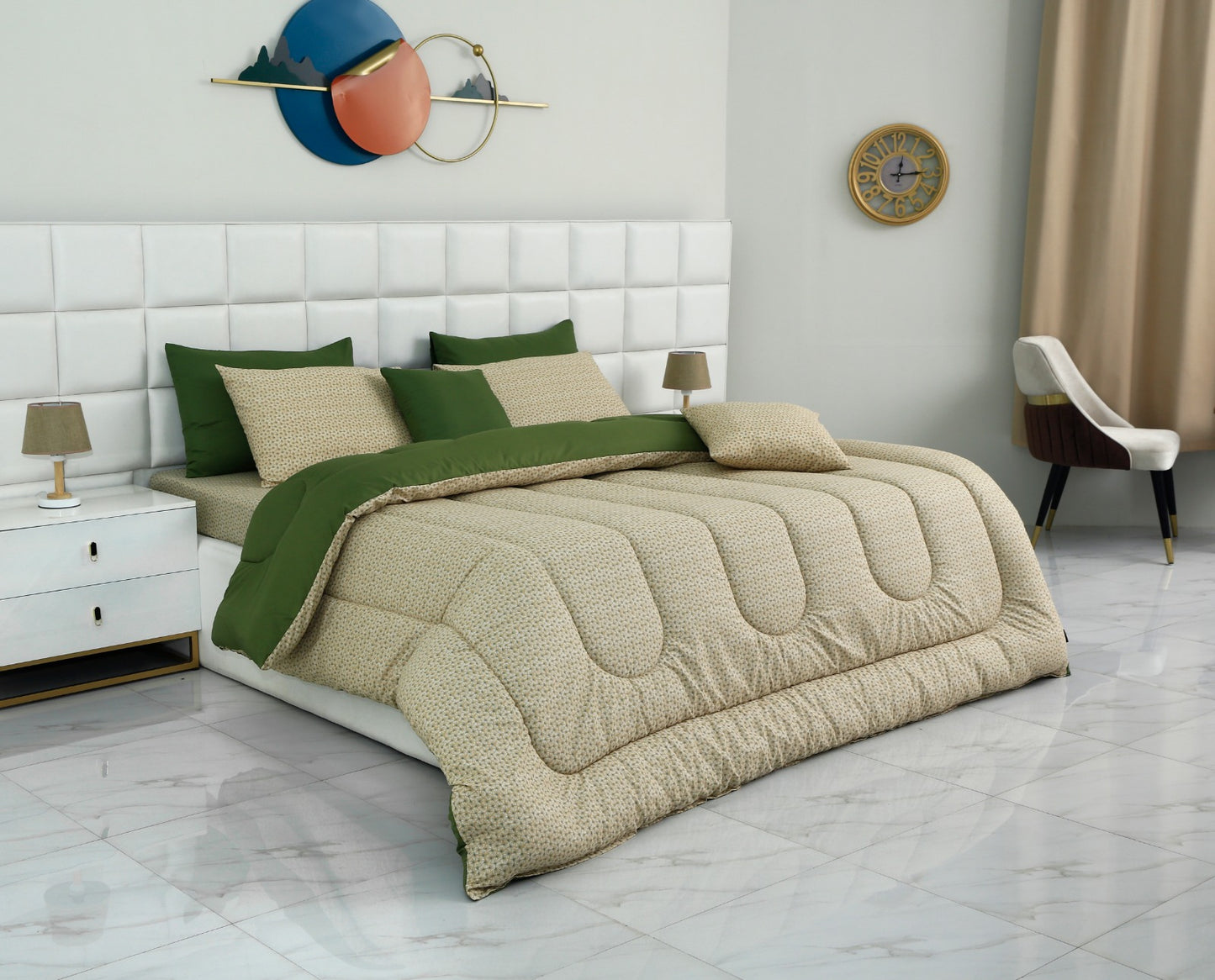 8 PCs Winter Comforter Set-Day Lilly Comforters Apricot