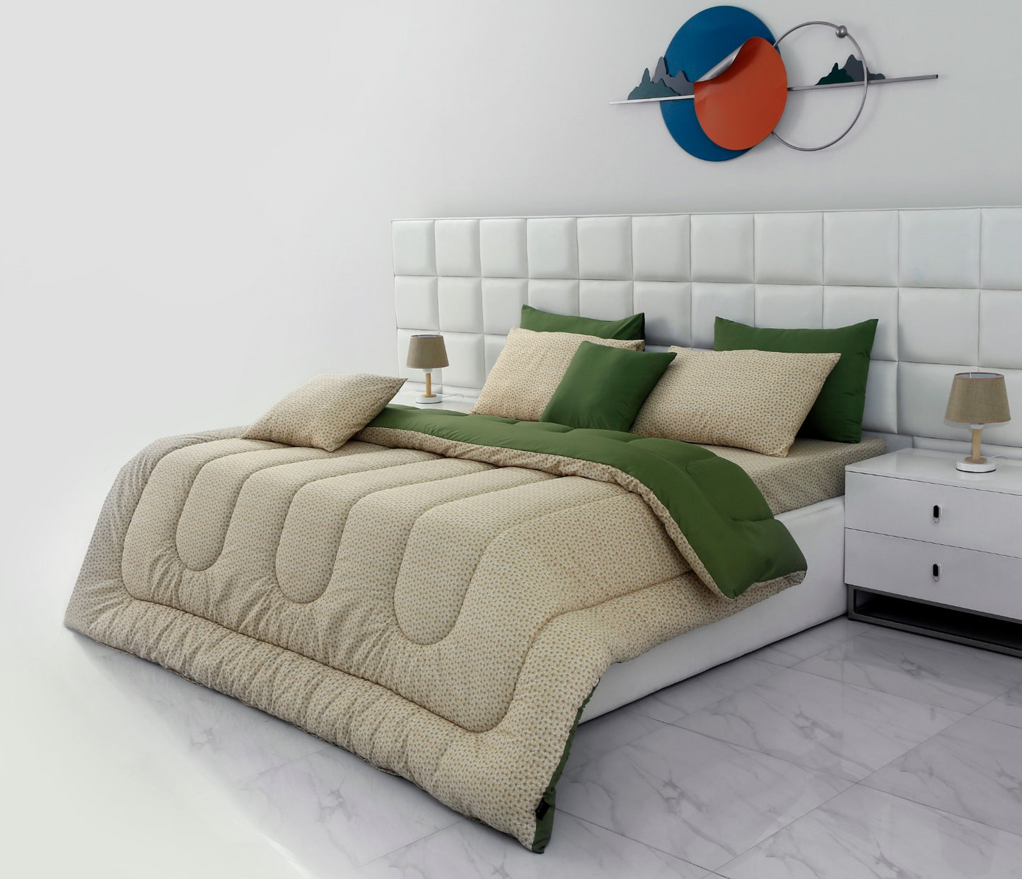 8 PCs Winter Comforter Set-Day Lilly Comforters Apricot