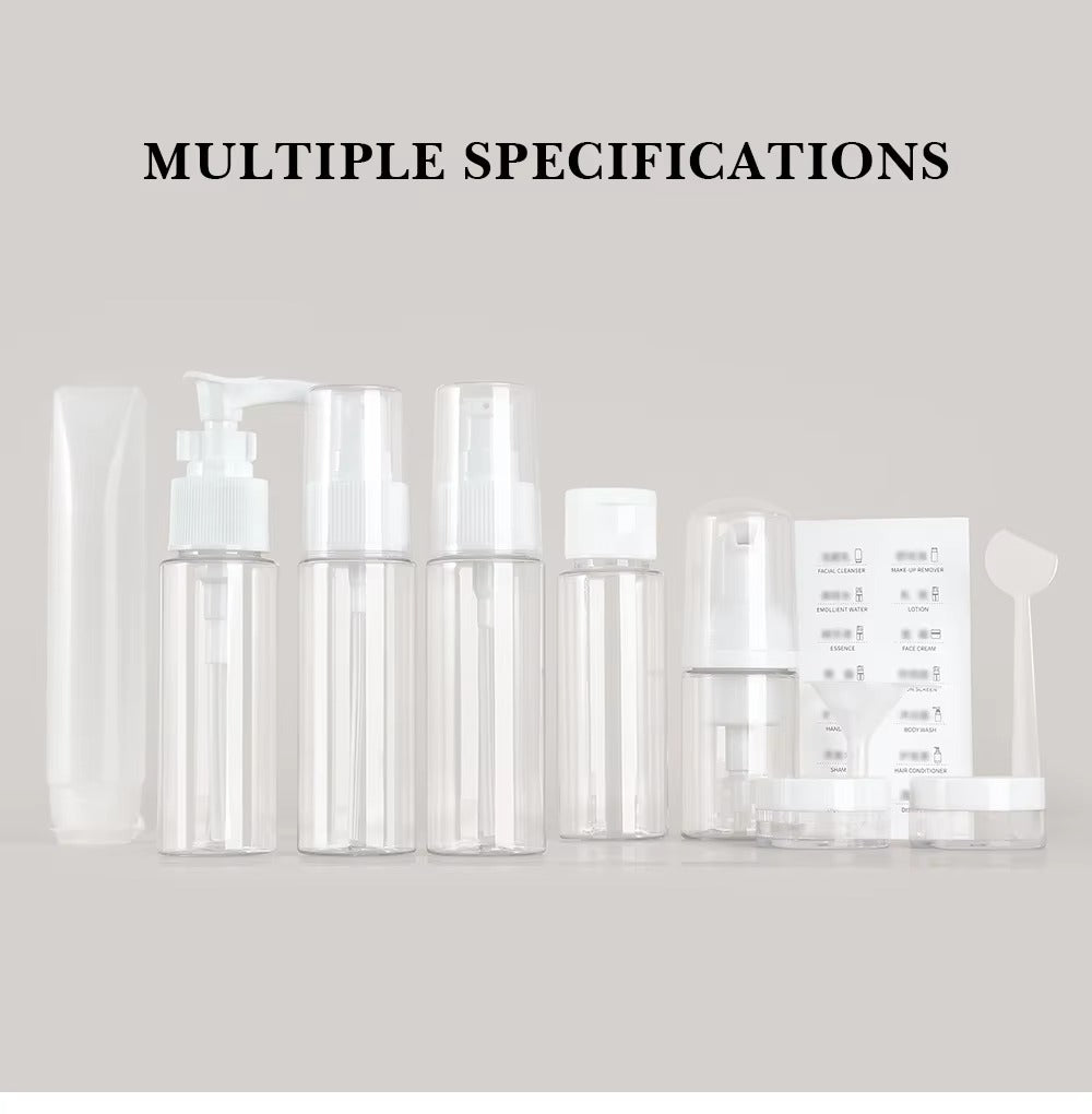 7PCs BPA Free Portable Toiletry Containers Set-(SA2405-283) Cosmetic Pouches Apricot