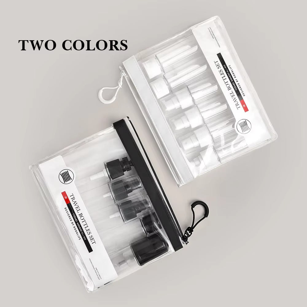 7PCs BPA Free Portable Toiletry Containers Set-(SA2405-283) Cosmetic Pouches Apricot