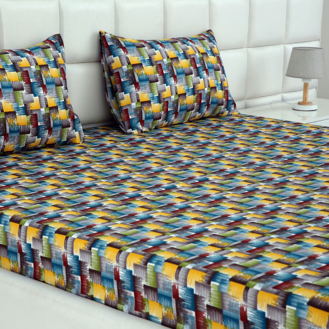 Fitted Bed Sheet-Gradient Fitted Sheets Apricot