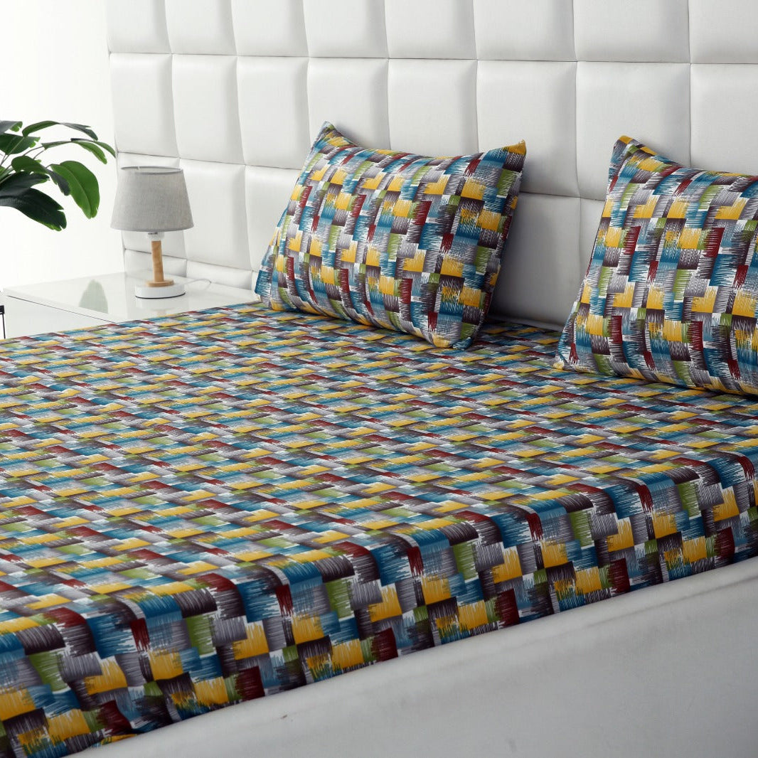 Fitted Bed Sheet-Gradient Fitted Sheets Apricot