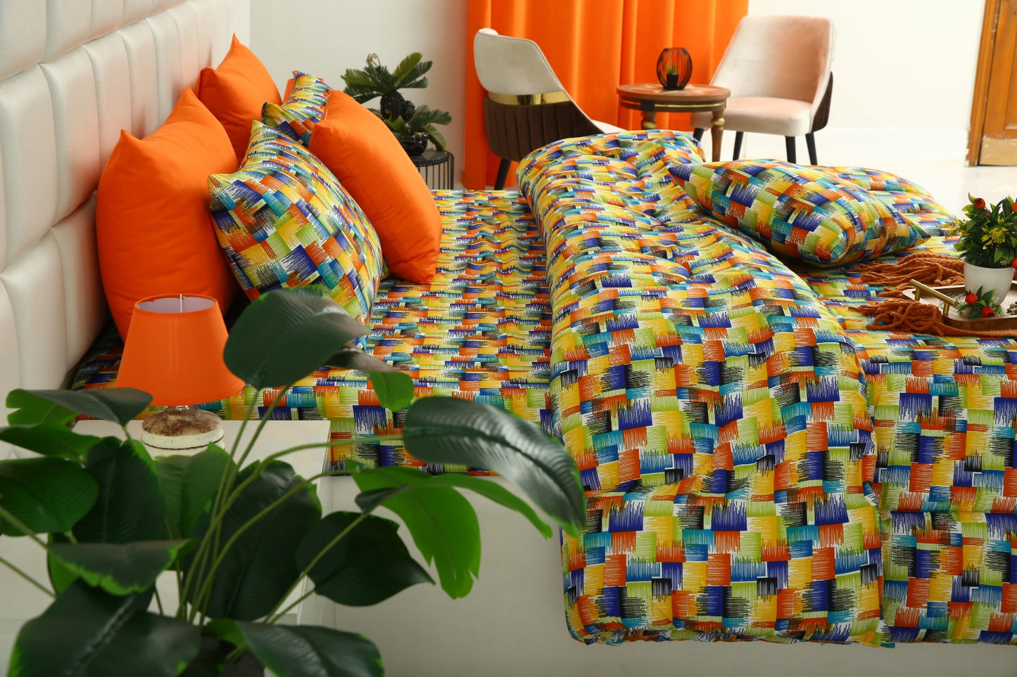8 PCs Winter Comforter Set-Coral Rush Comforters Apricot