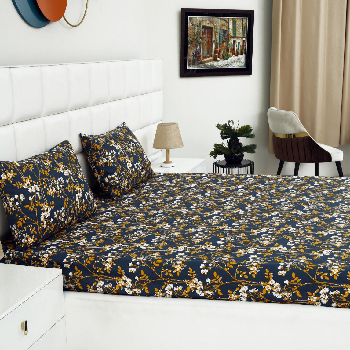 Fitted Bed Sheet-Aurelia Fitted Sheets Apricot
