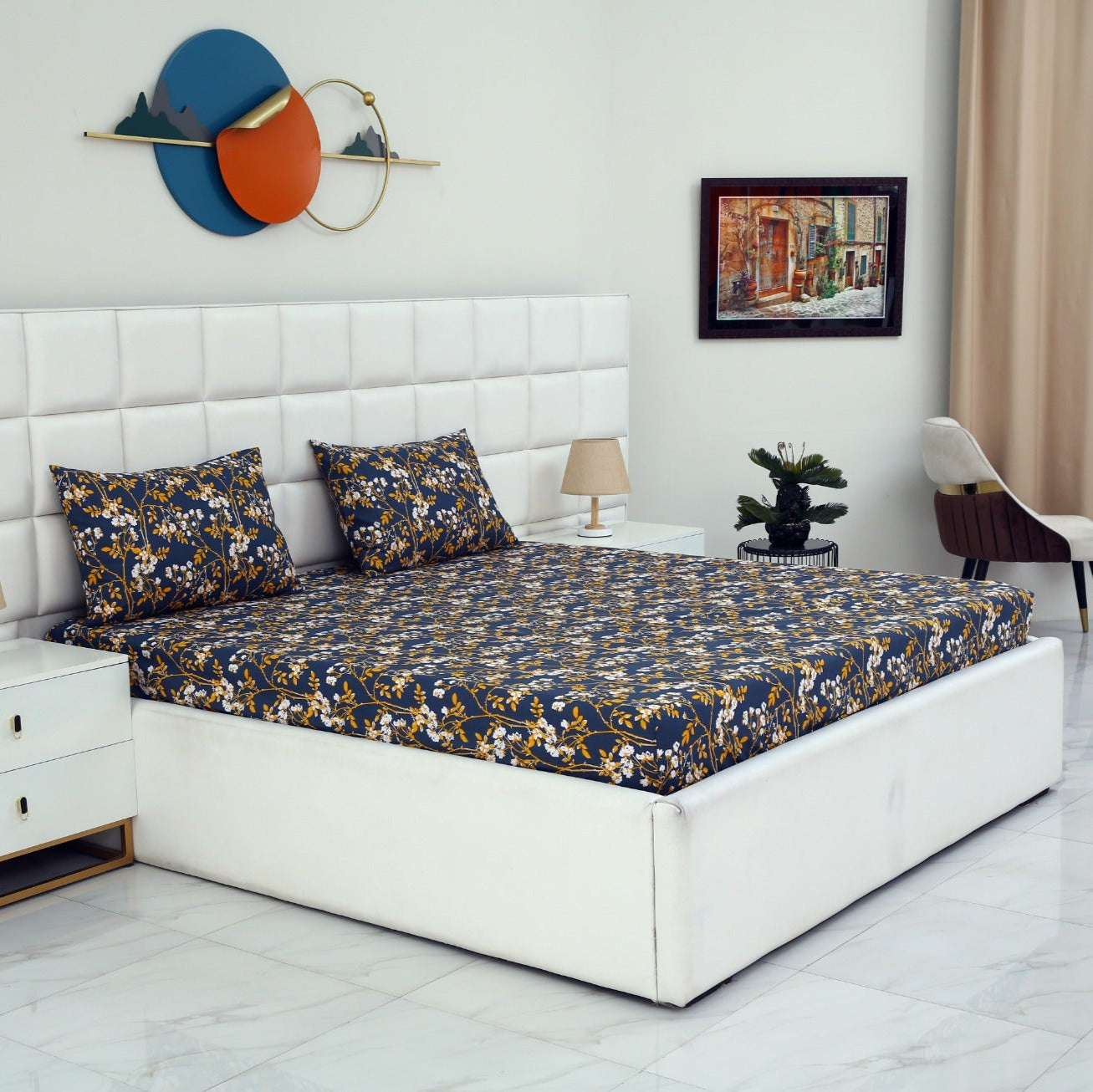 Fitted Bed Sheet-Aurelia Fitted Sheets Apricot