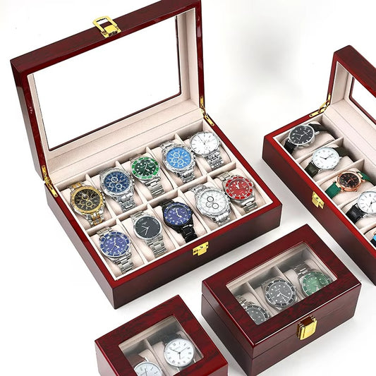 10 Slots Rose Wood Watch Organizer-SA2408-286 Watch box Apricot