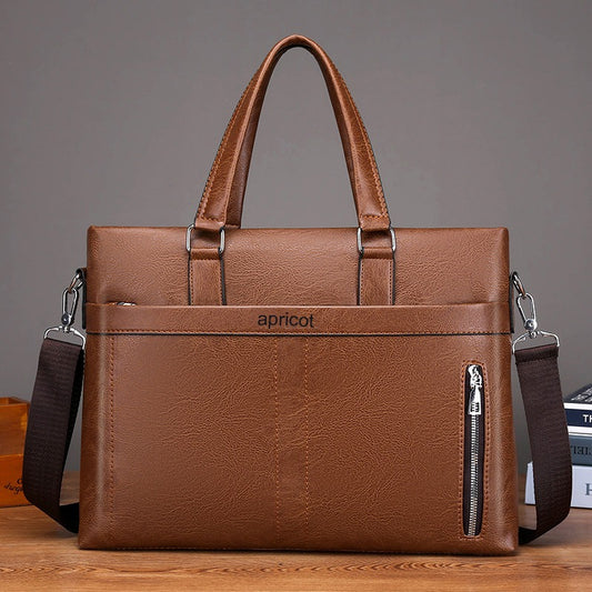 Genuine Leather Laptop Bags For Men & Women-SA2408-264(Brown) Laptop Bag Apricot
