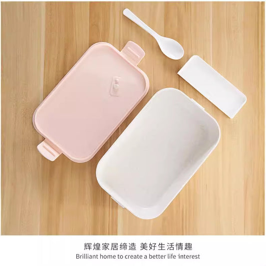 Large Rectangular Lunch Box-SA2408-307(Yellow) Apricot