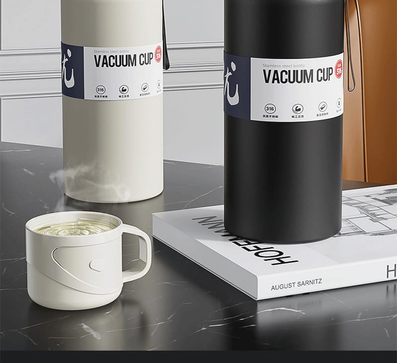 Double Wall Insulated Thermos(SA2408-164)-Black Apricot