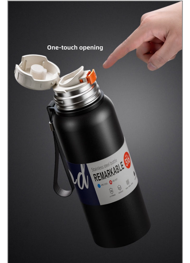Double Wall Insulated Thermos(SA2408-164)-Black Apricot