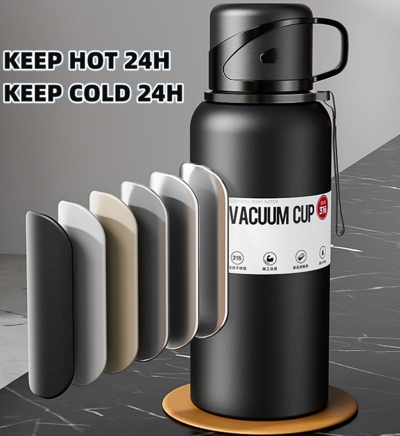 Double Wall Insulated Thermos(SA2408-164)-Black Apricot