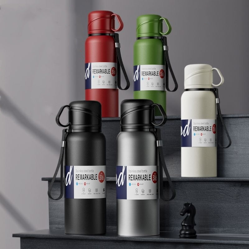 Double Wall Insulated Thermos(SA2408-164)-Black Apricot