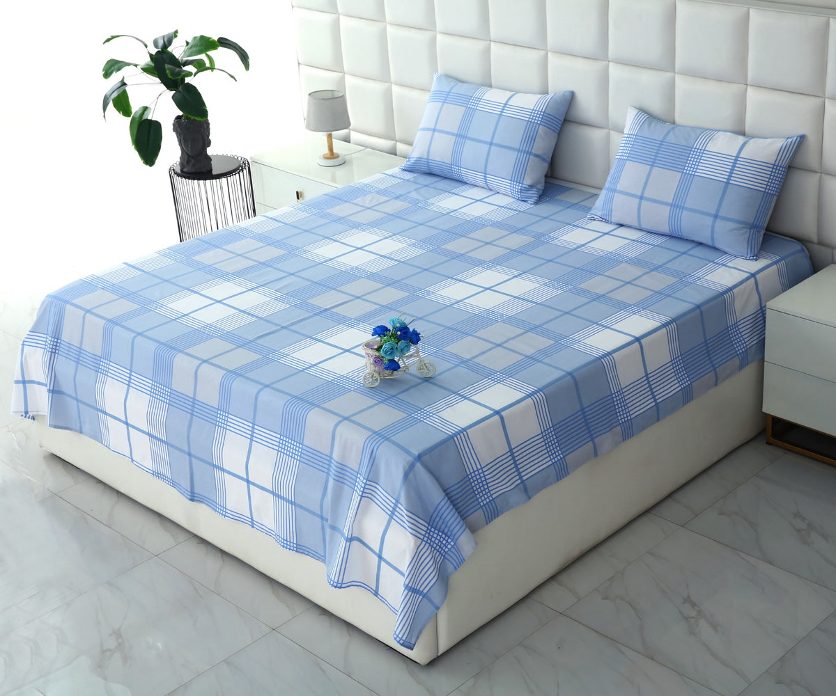 3 PCs Double Bed Sheet-DB344 Bed Sheets Apricot
