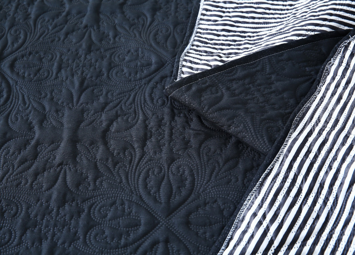 6 PCs Dyed Bed Spread Set-Black Bed Spread Apricot