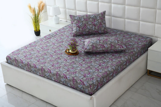 Fitted Bed Sheet-Spring Flowers Fitted Sheets Apricot