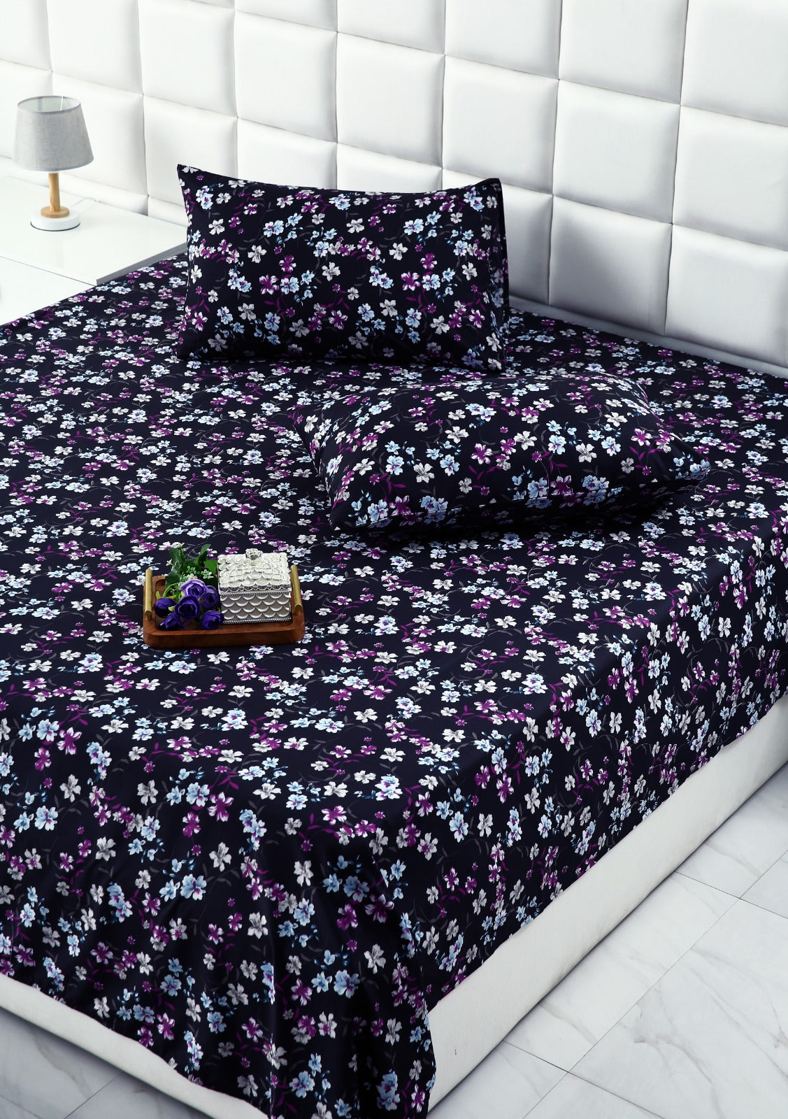 3 PCs Double Bed Sheet- Rosemary BED SHEET Apricot
