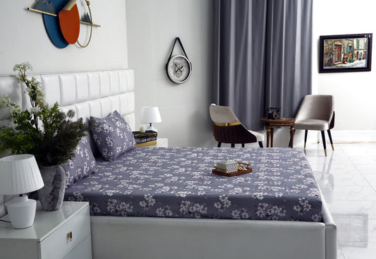 Fitted Bed Sheet-White Rose Fitted Sheets Apricot