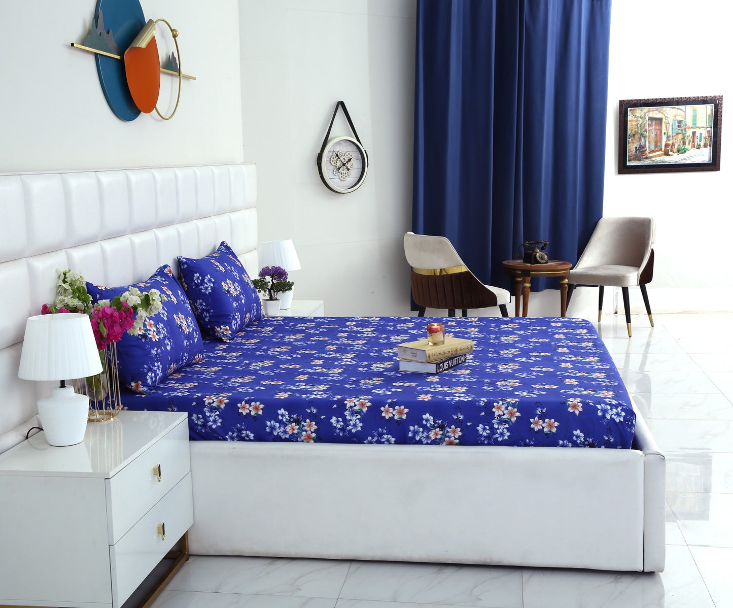 Fitted Bed Sheet-Phlox Fitted Sheets Apricot