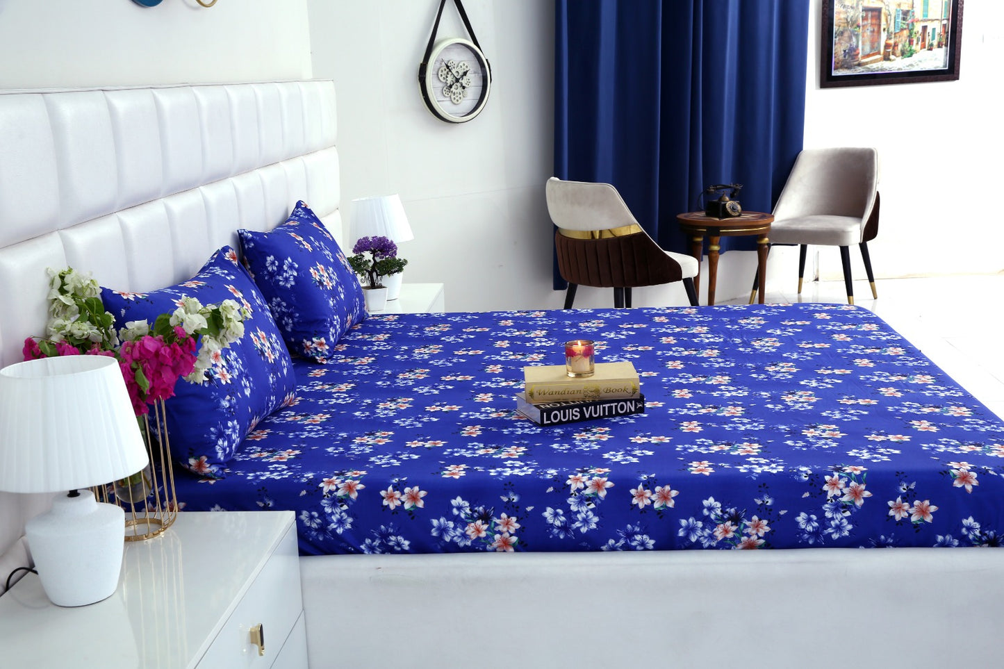 Fitted Bed Sheet-Phlox Fitted Sheets Apricot