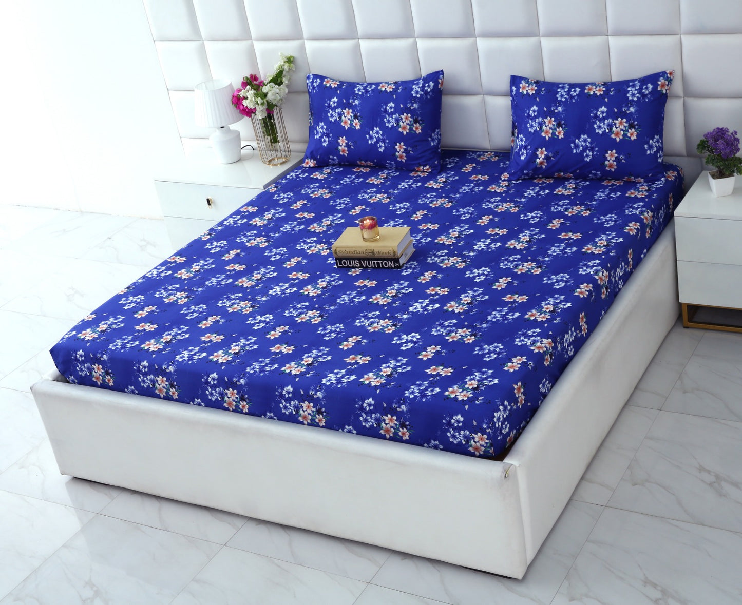 Fitted Bed Sheet-Phlox Fitted Sheets Apricot