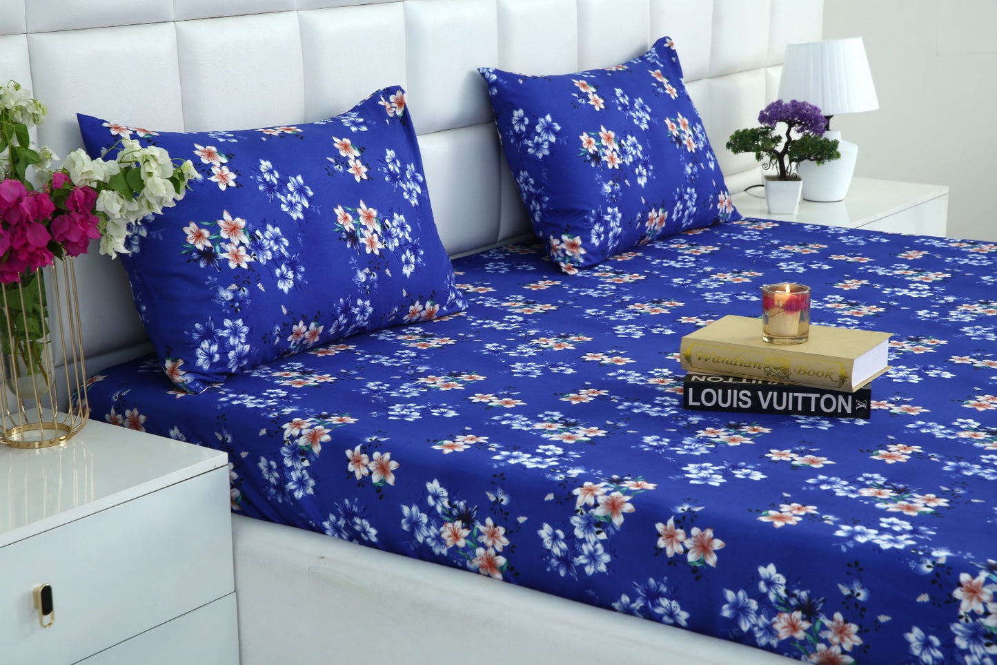 Fitted Bed Sheet-Phlox Fitted Sheets Apricot