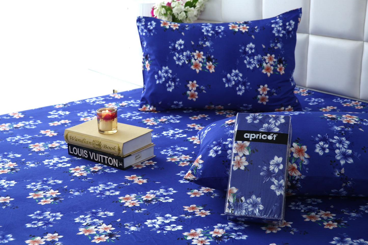 Fitted Bed Sheet-Phlox Fitted Sheets Apricot