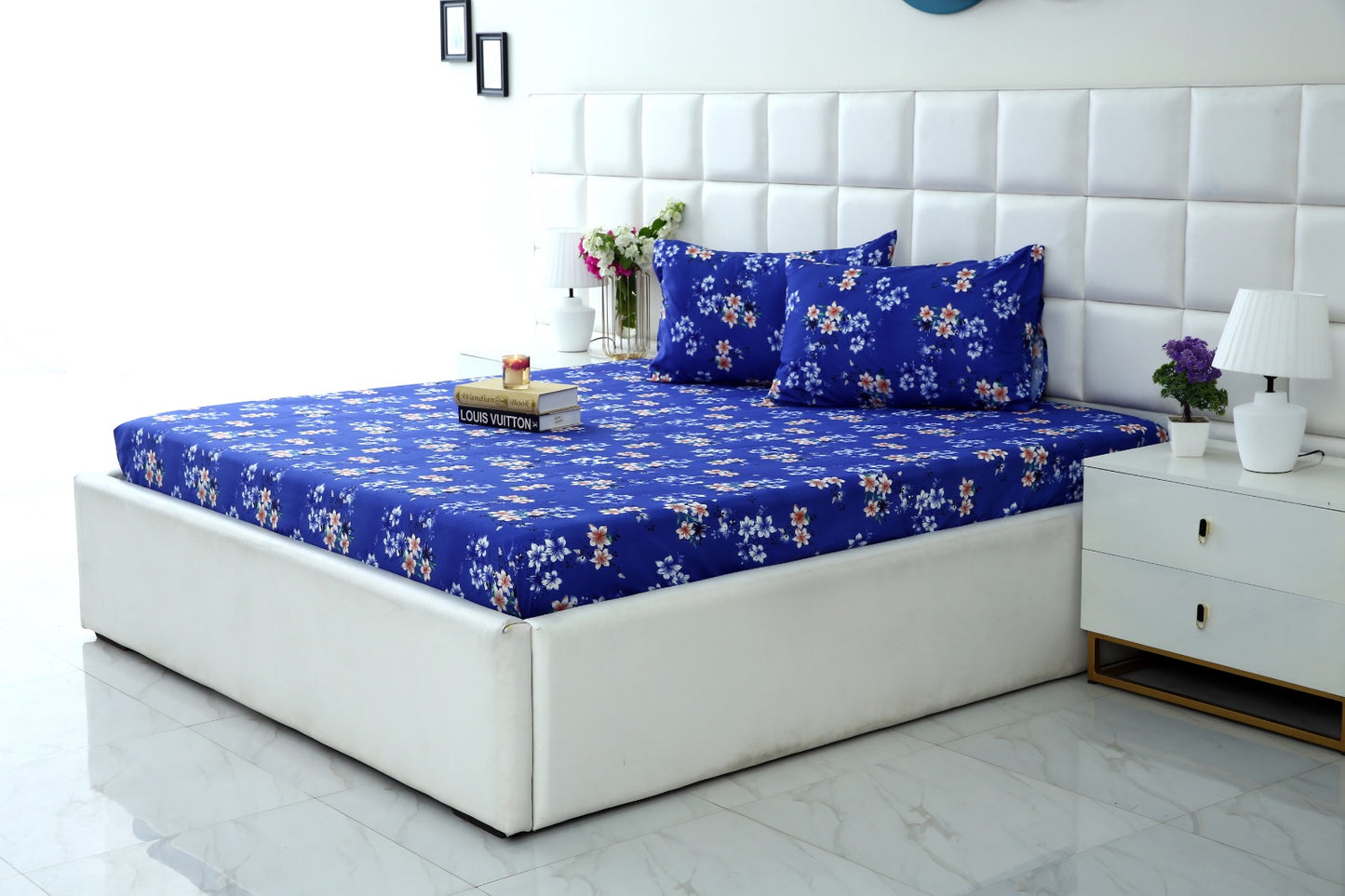 Fitted Bed Sheet-Phlox Fitted Sheets Apricot