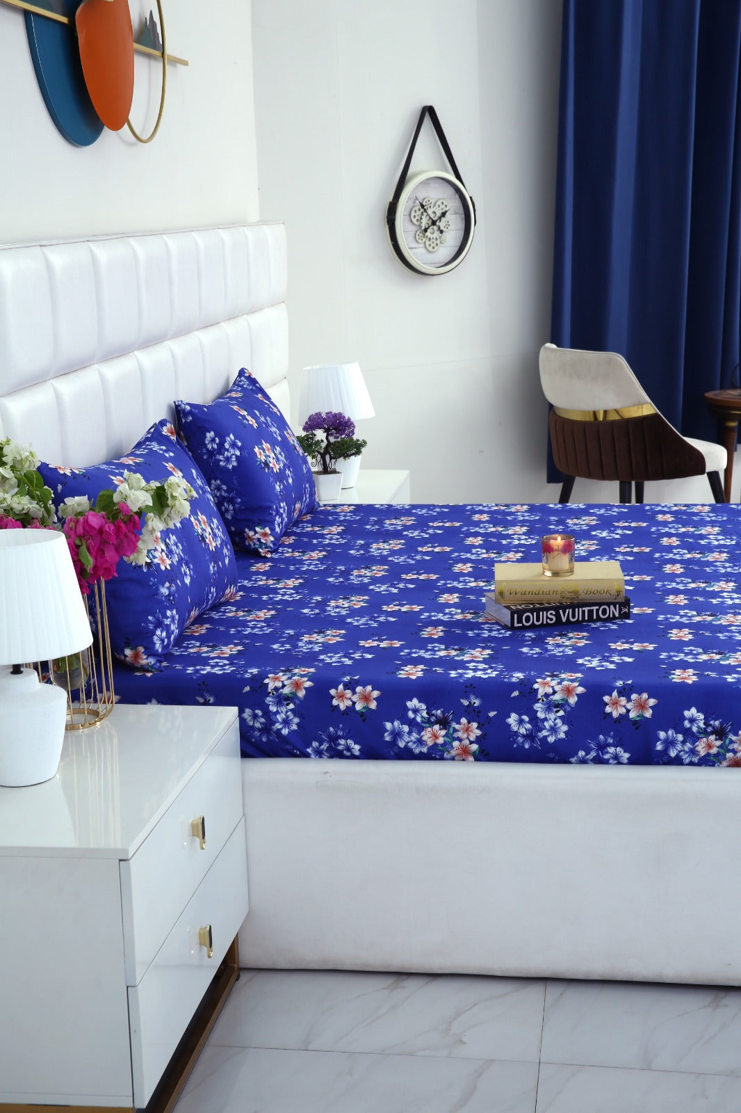 Fitted Bed Sheet-Phlox Fitted Sheets Apricot