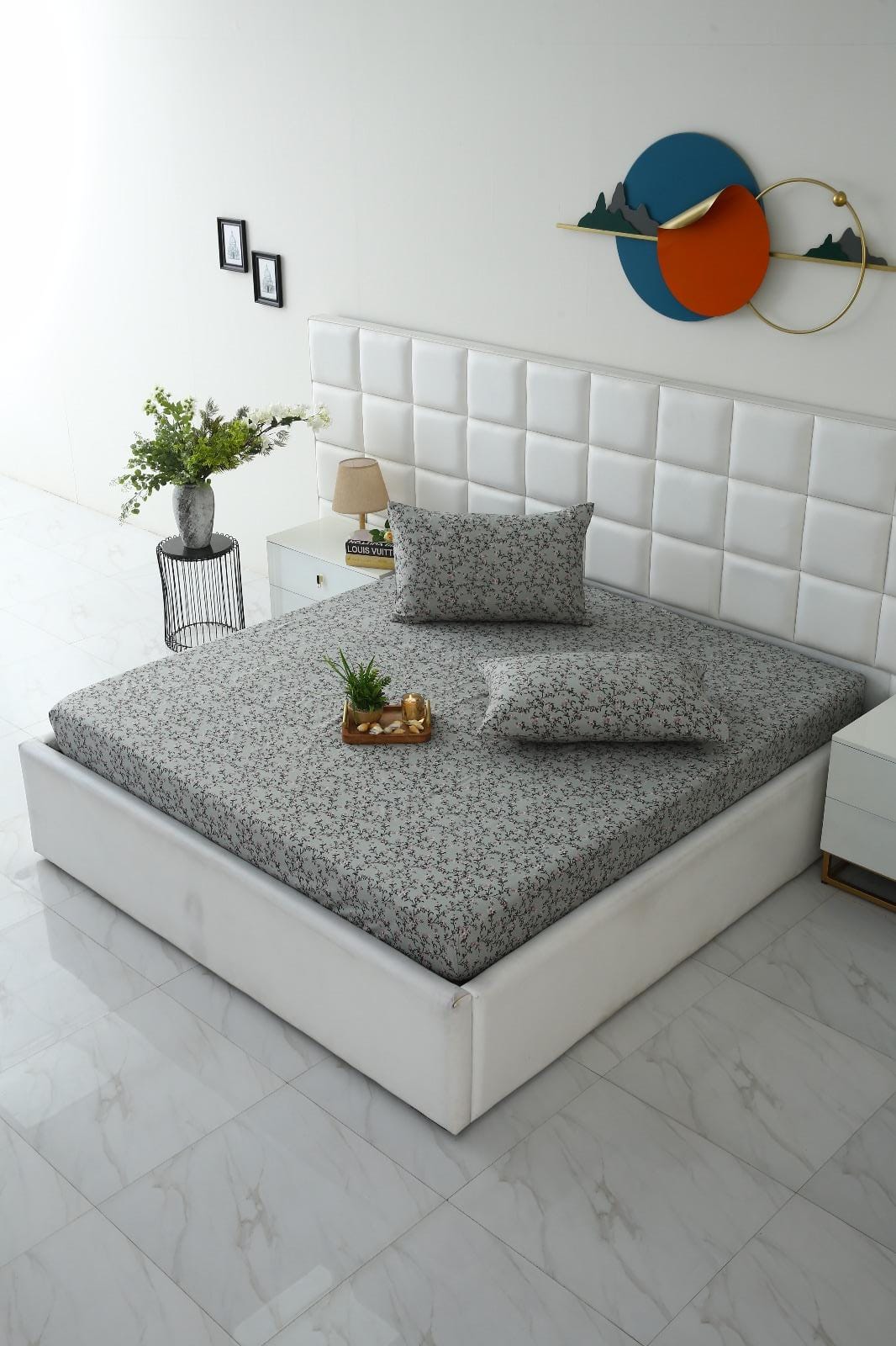 Fitted Bed Sheet-Yarrow Fitted Sheets Apricot