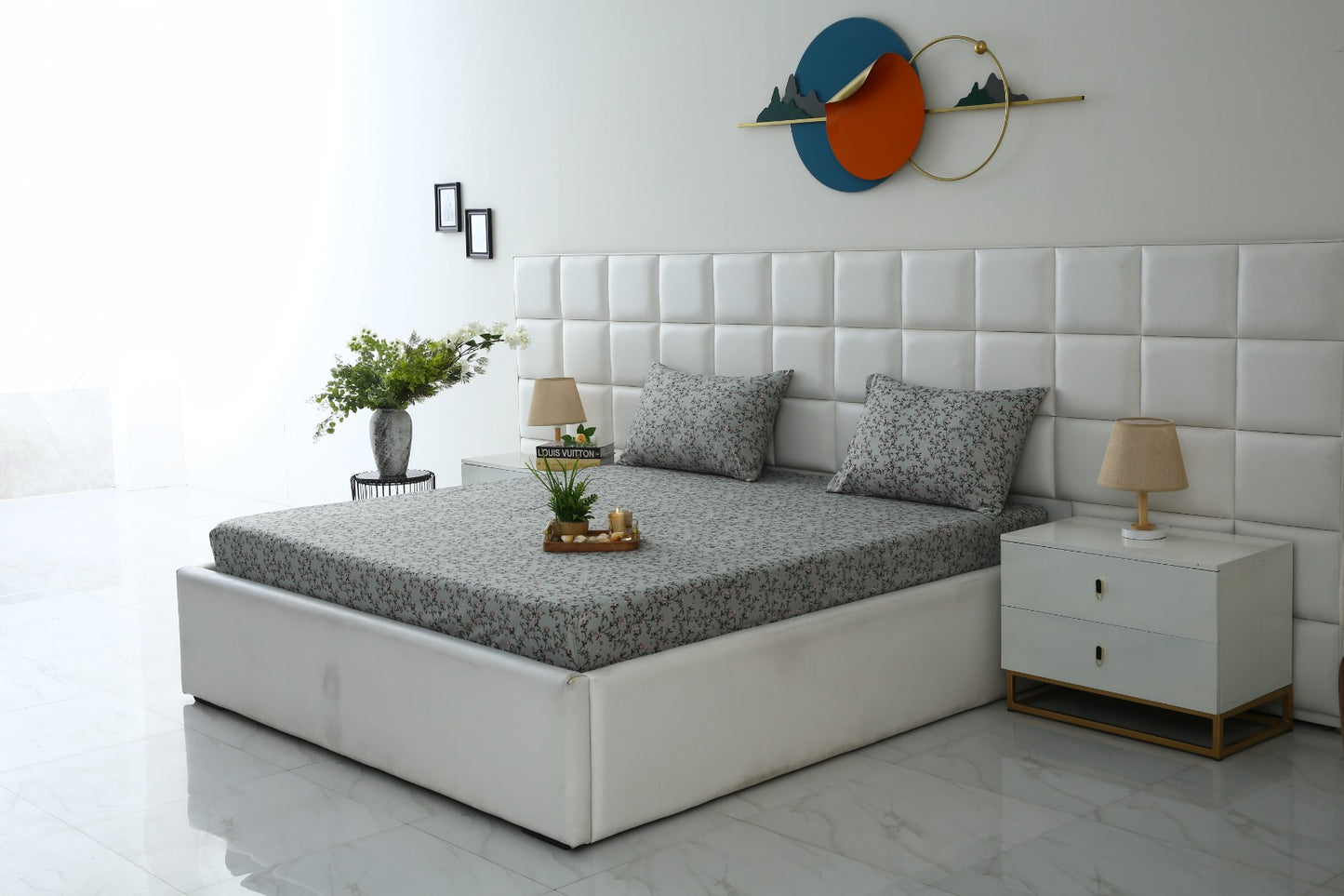 Fitted Bed Sheet-Yarrow Fitted Sheets Apricot