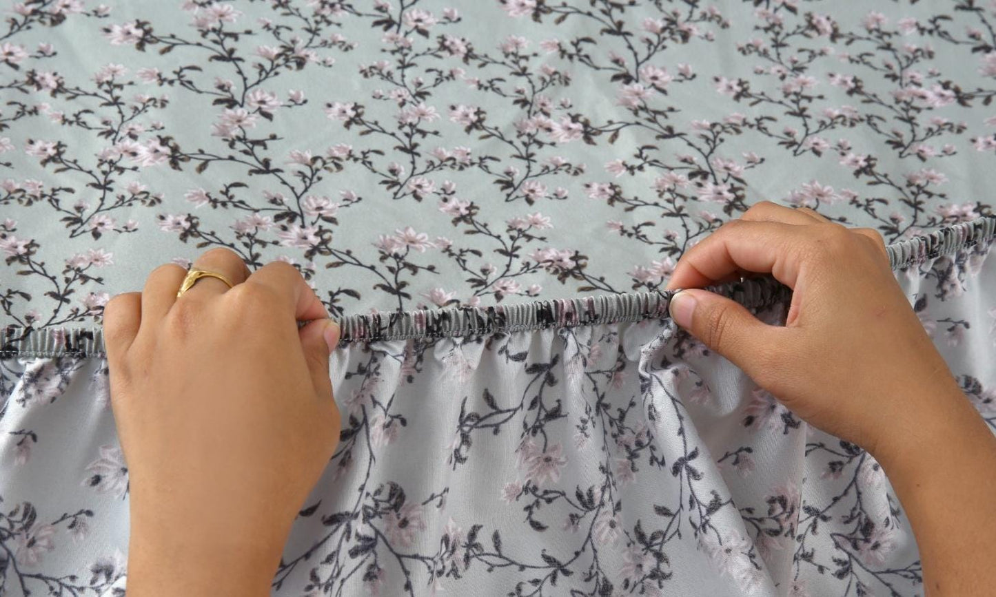Fitted Bed Sheet-Yarrow Fitted Sheets Apricot
