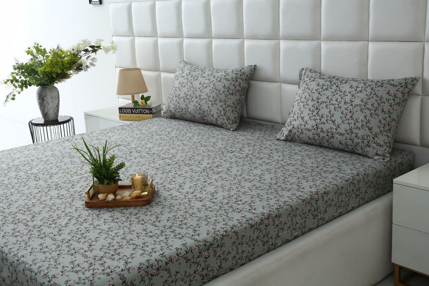 Fitted Bed Sheet-Yarrow Fitted Sheets Apricot