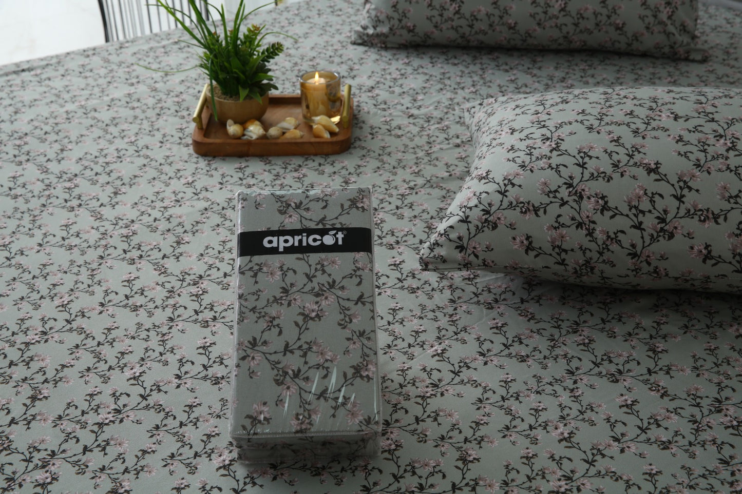 Fitted Bed Sheet-Yarrow Fitted Sheets Apricot