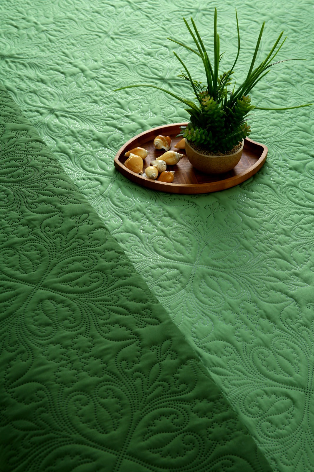 6 PCs Dyed Bed Spread Set-Ombre Bed Spread Apricot