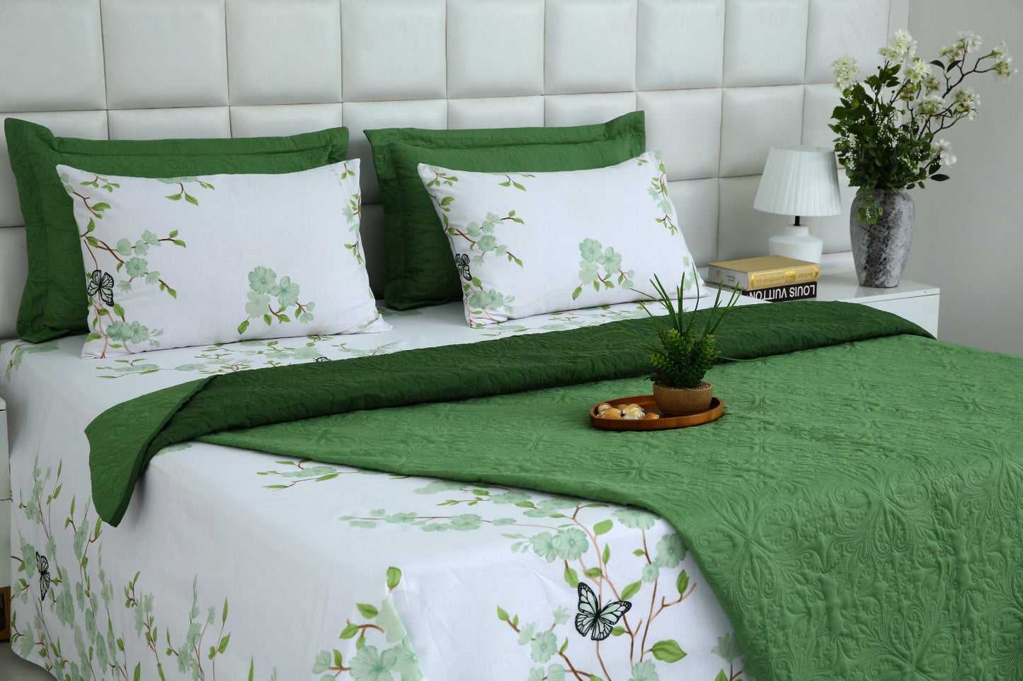 6 PCs Dyed Bed Spread Set-Ombre Bed Spread Apricot