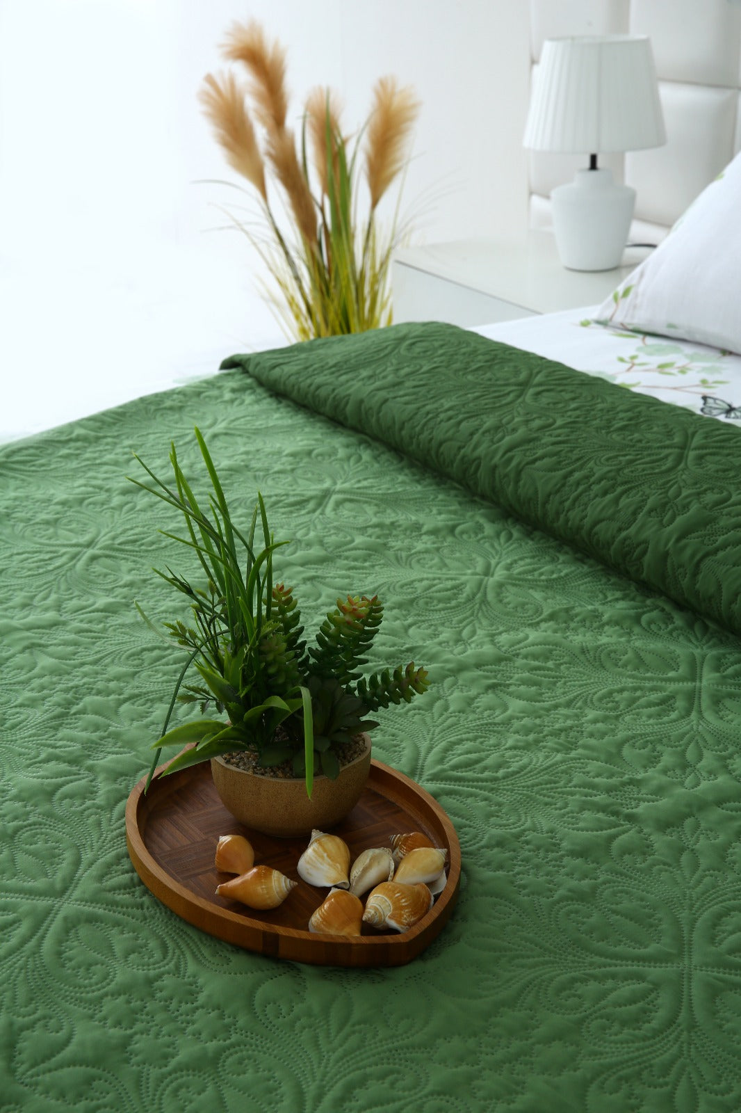 6 PCs Dyed Bed Spread Set-Ombre Bed Spread Apricot