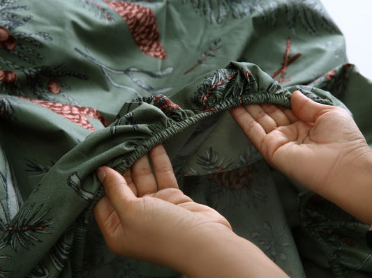 Fitted Bed Sheet- Summer Slumber Fitted Sheets Apricot