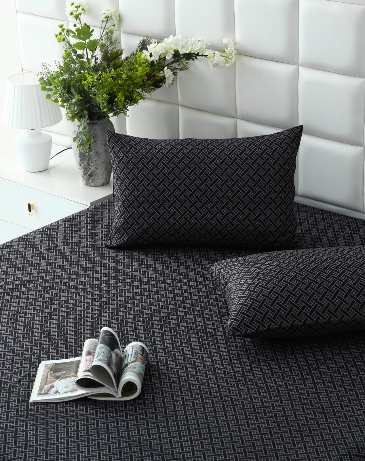 Fitted Bed Sheet-Plaid Fitted Sheets Apricot
