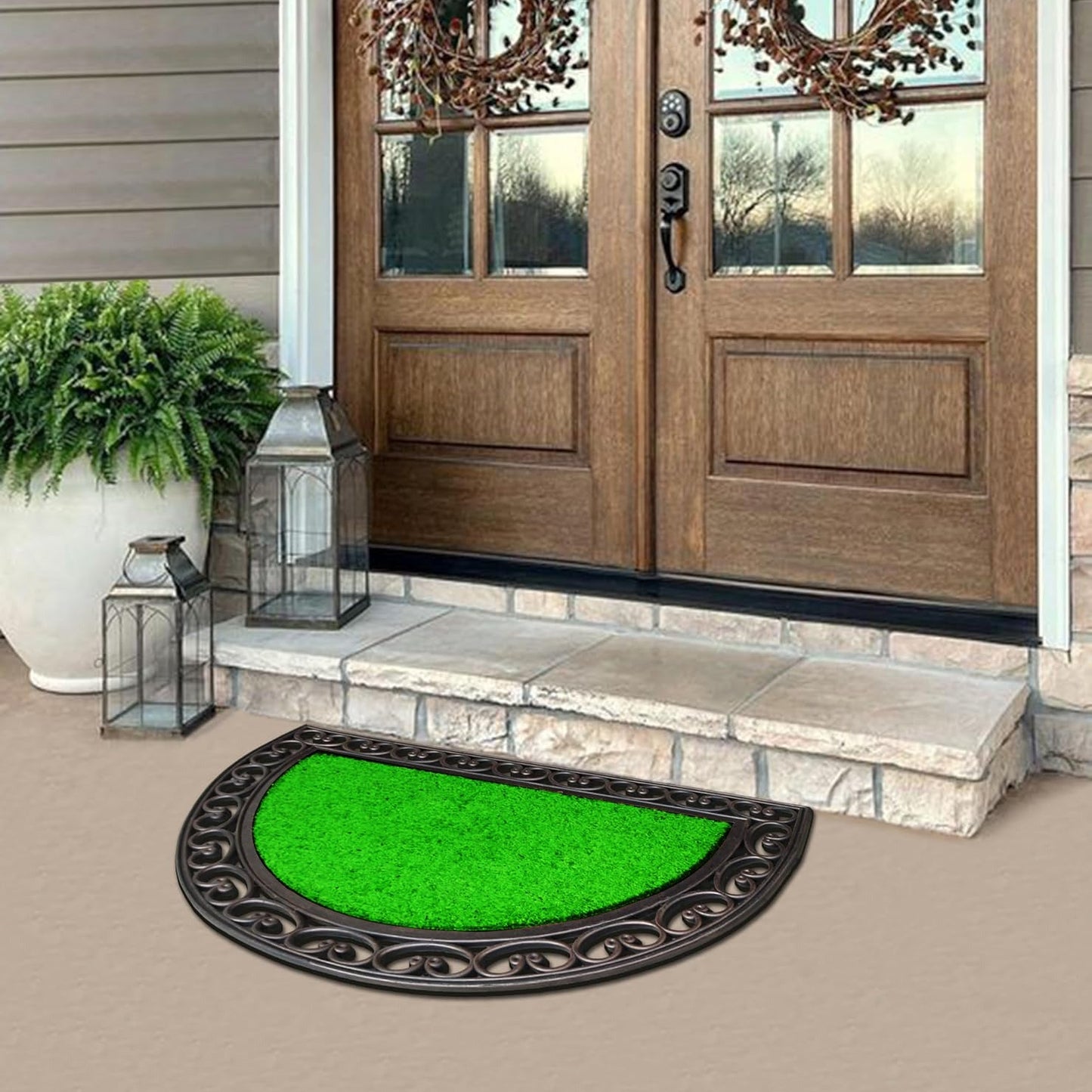 Outdoor Indoor Antislip Door Mat-SA2553-04(Green) Door Mats Apricot