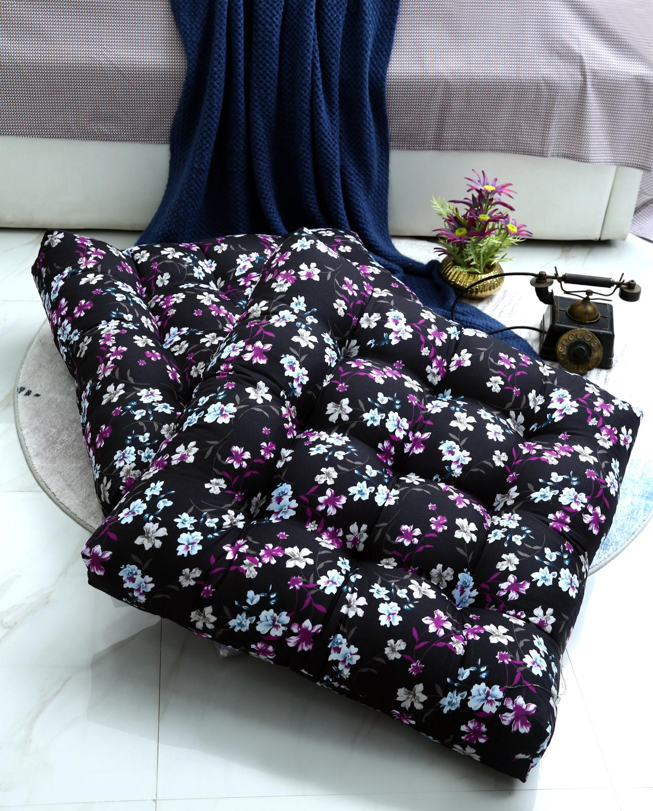 Digital Printed Square Floor Cushions-Rosemary cushions Apricot