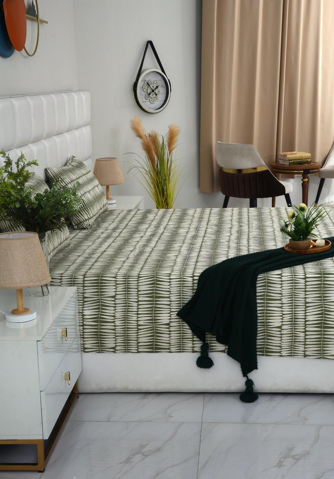3 PCs Double Bed Sheet-DB130 Bed Sheets Apricot
