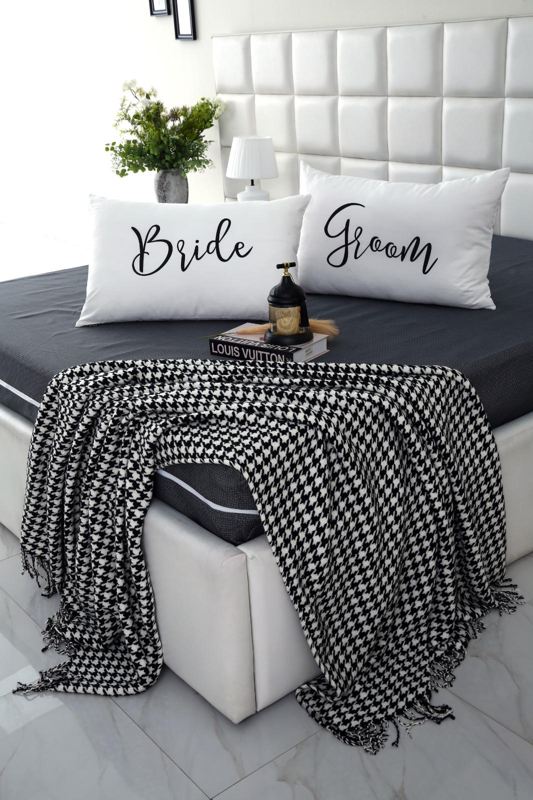 Zipper Mattress Cover Printed-Grey Texture Protectors Apricot