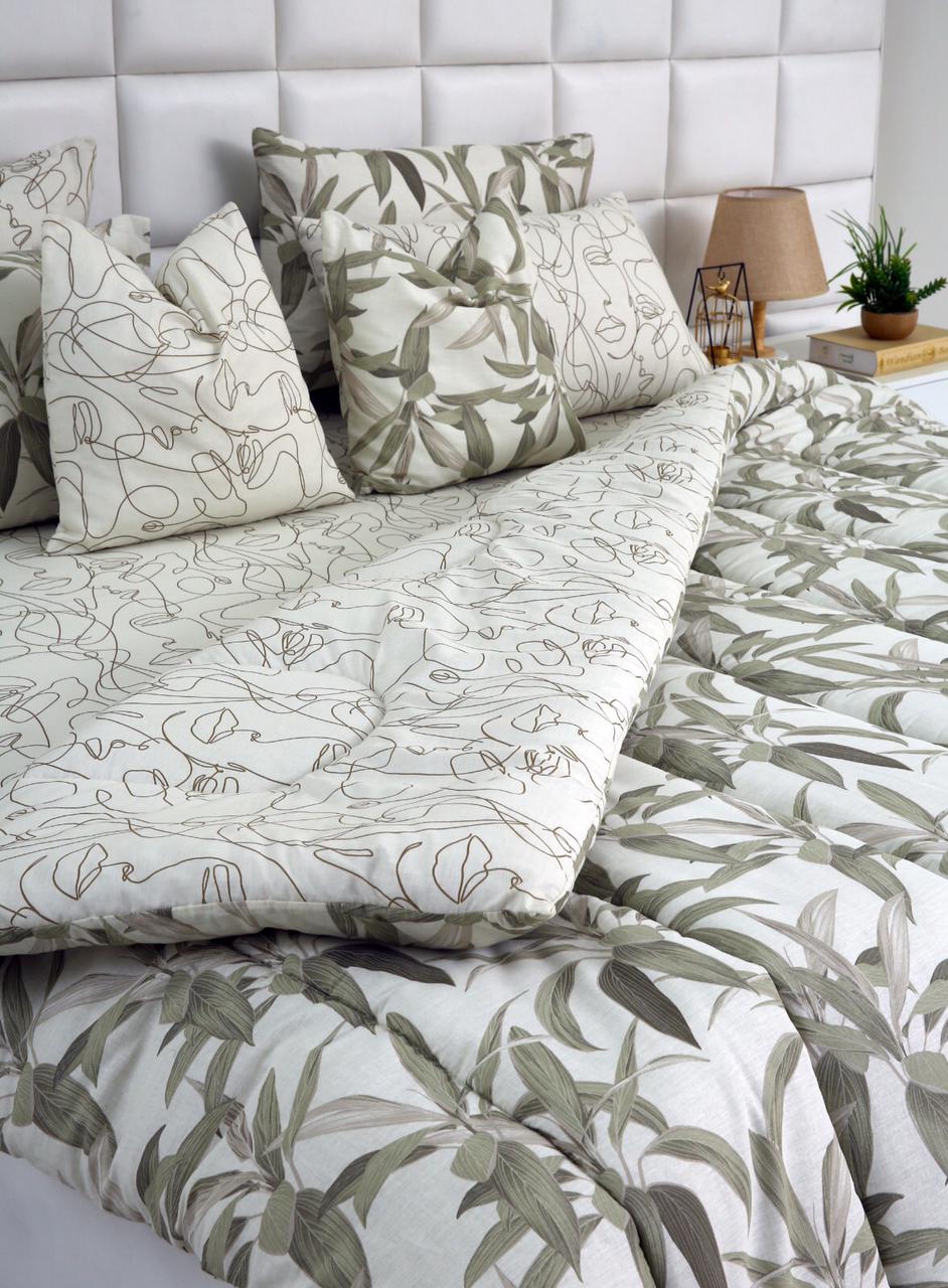8 PCs Winter Comforter Set-Pine