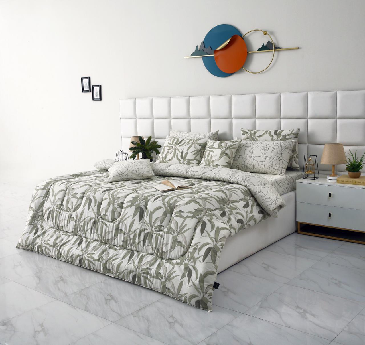 8 PCs Winter Comforter Set-Pine