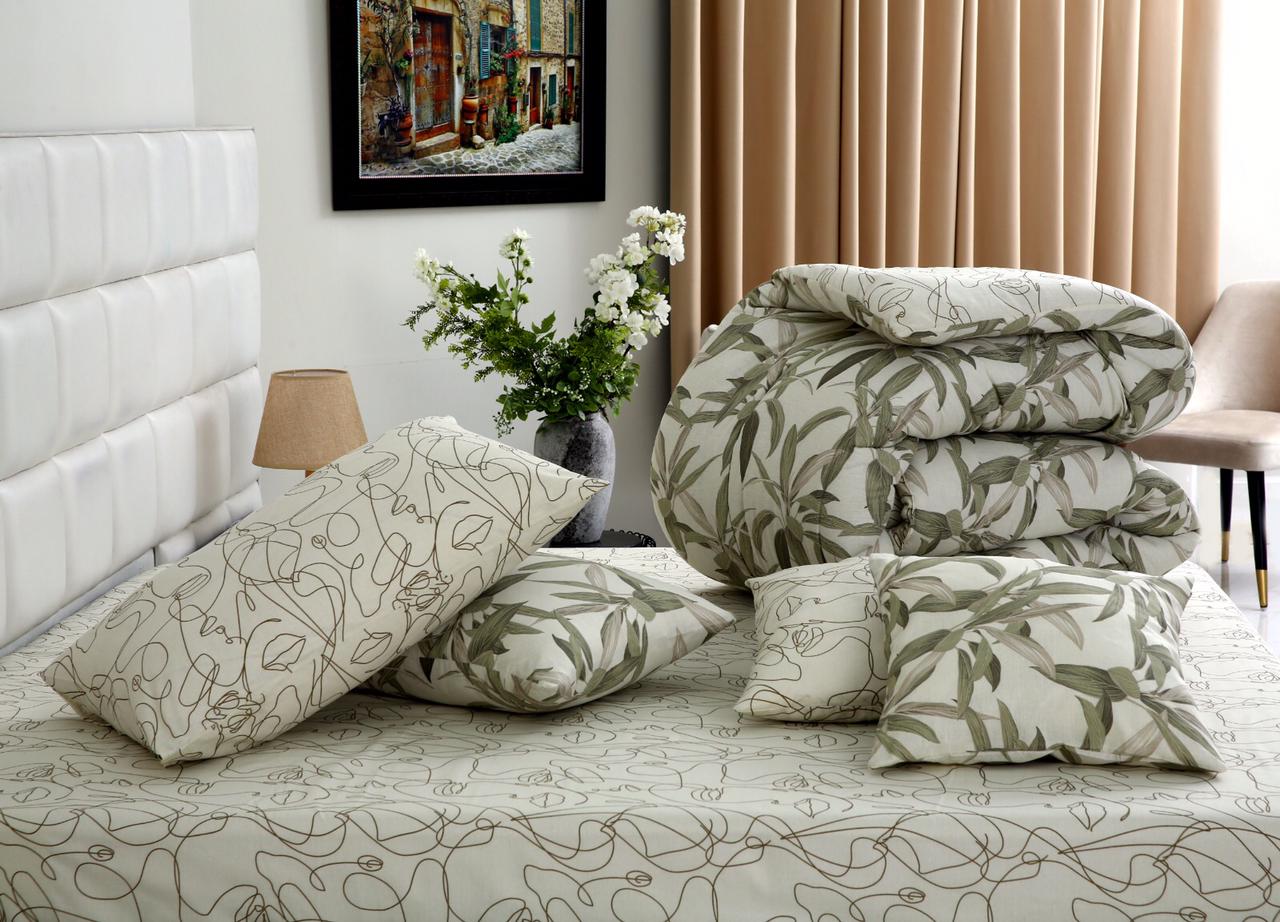 8 PCs Winter Comforter Set-Pine