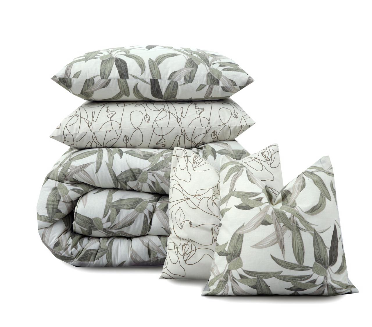 8 PCs Winter Comforter Set-Pine