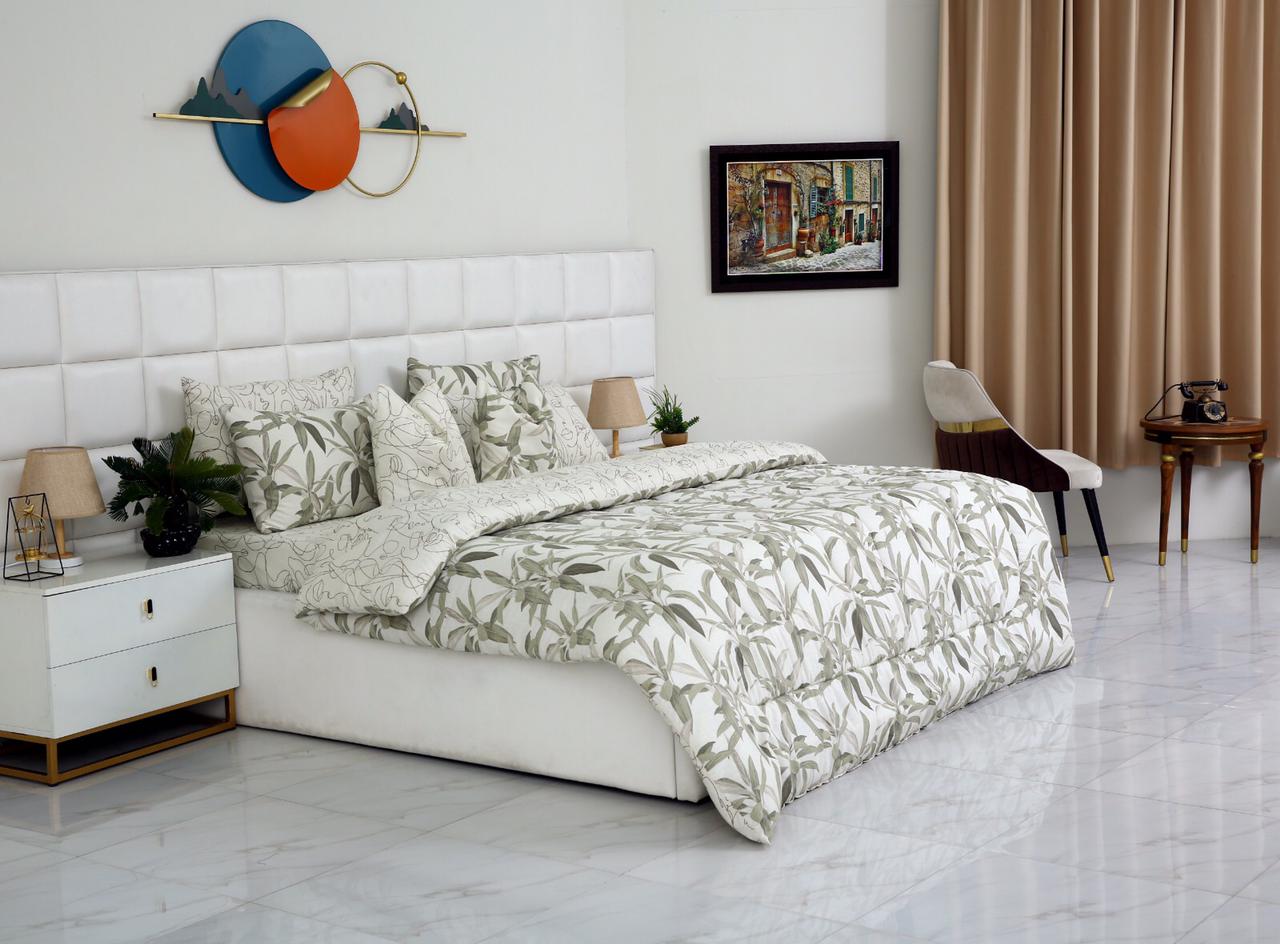 8 PCs Winter Comforter Set-Pine