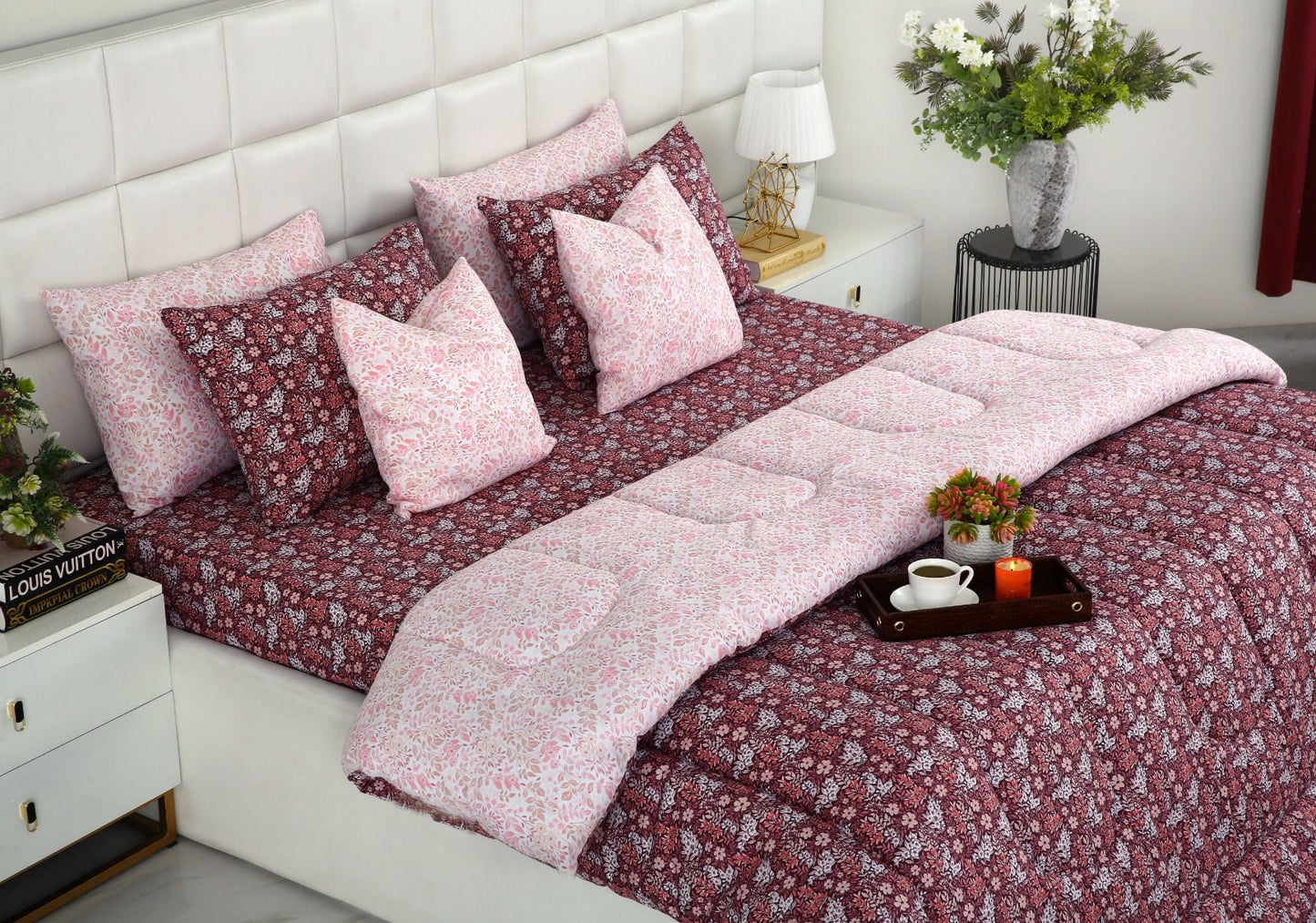 8 PCs Winter Comforter Set-Daisy Day