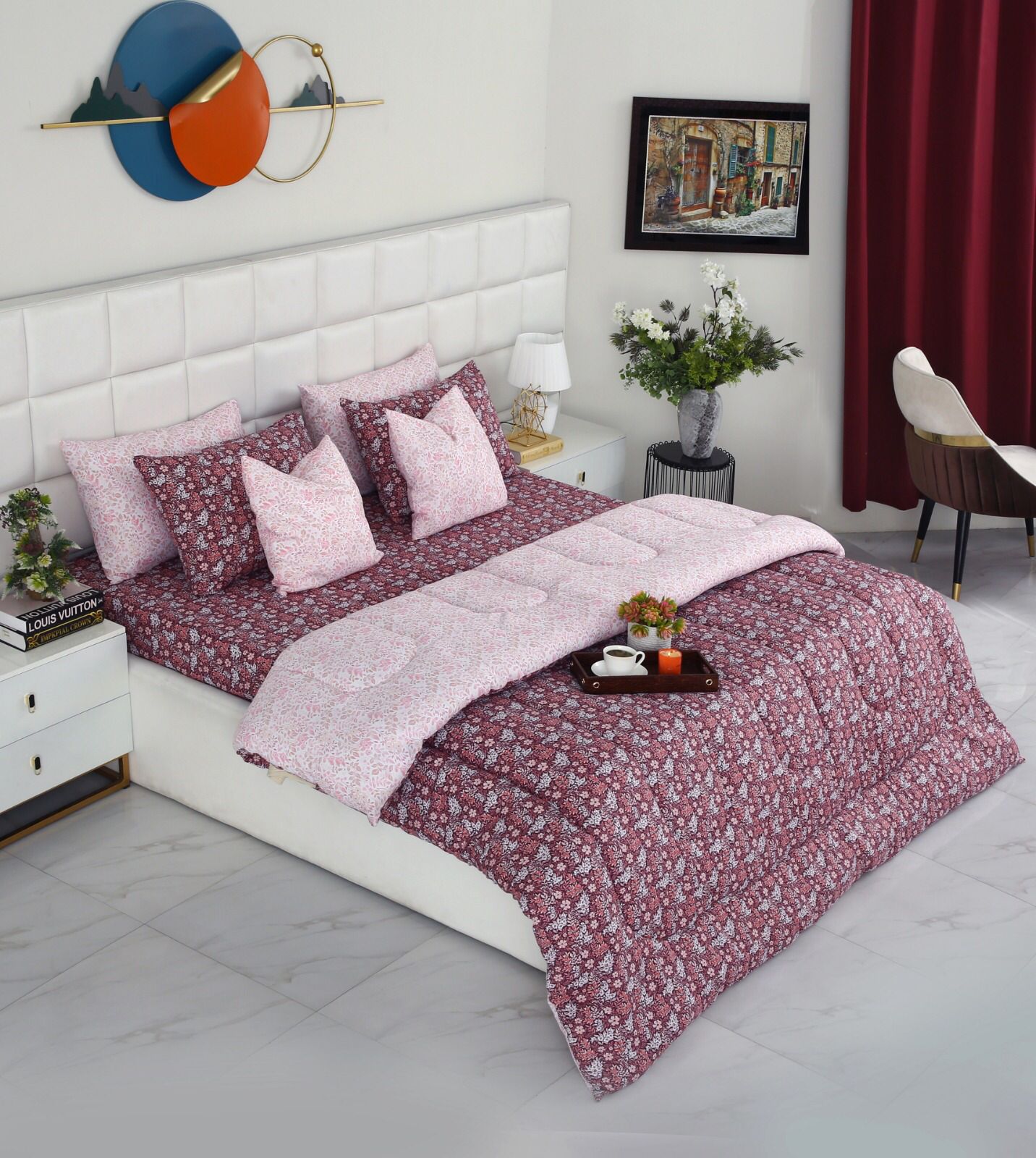 8 PCs Winter Comforter Set-Daisy Day